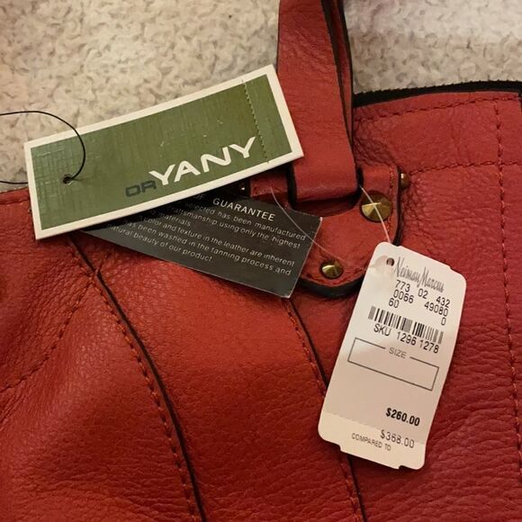 orYANY Jennah Orange Leather Convertible Satchel - Picture 4 of 13